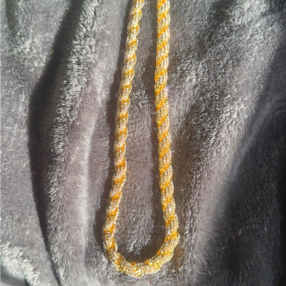 Gold and Silver Twisted Necklace